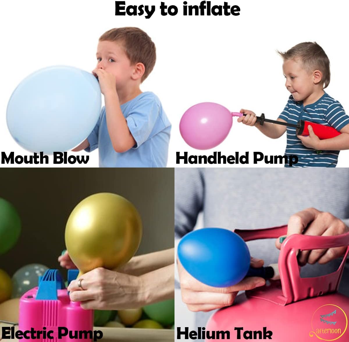 AFTERLOON – Globos de látex natural, 24 unidades, color verde azulado perlado de 10 pulgadas, flotador de helio biodegradable extrafuerte, grueso,