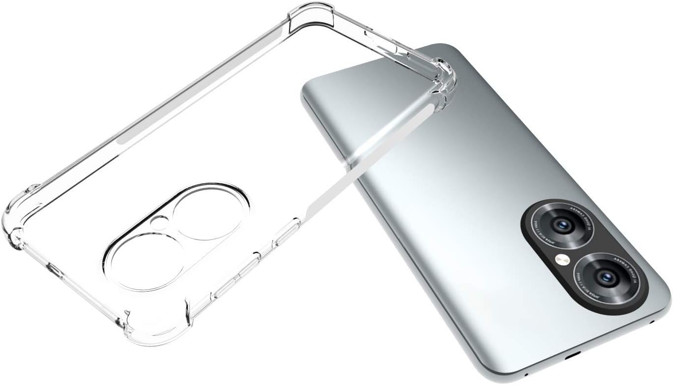 Funda para Huawei P50 Clear TPU Cuatro Esquinas Cubierta Protectora Transparente Suave Funda