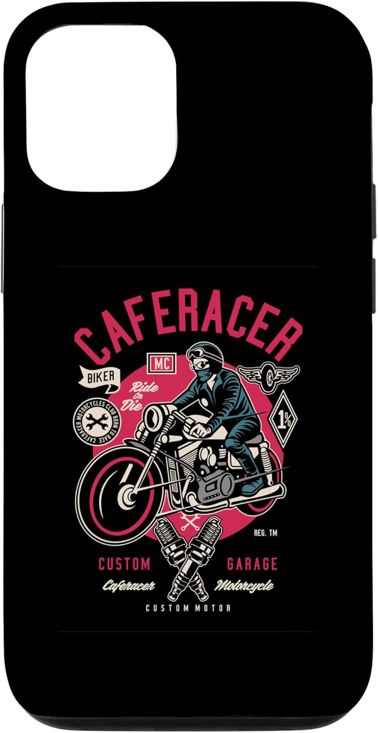 Carcasa de garaje personalizada para iPhone 14 Cafe Racer