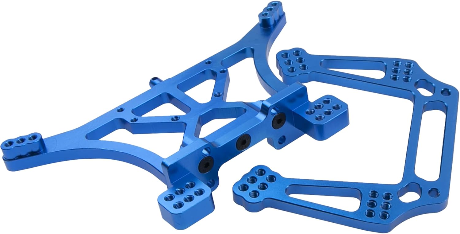 ShareGoo – Soportes de torre de choque delantero y trasero de metal, parte mejorada de 3638 3639, compatible con Traxxas Slash 2WD Rustler VXL