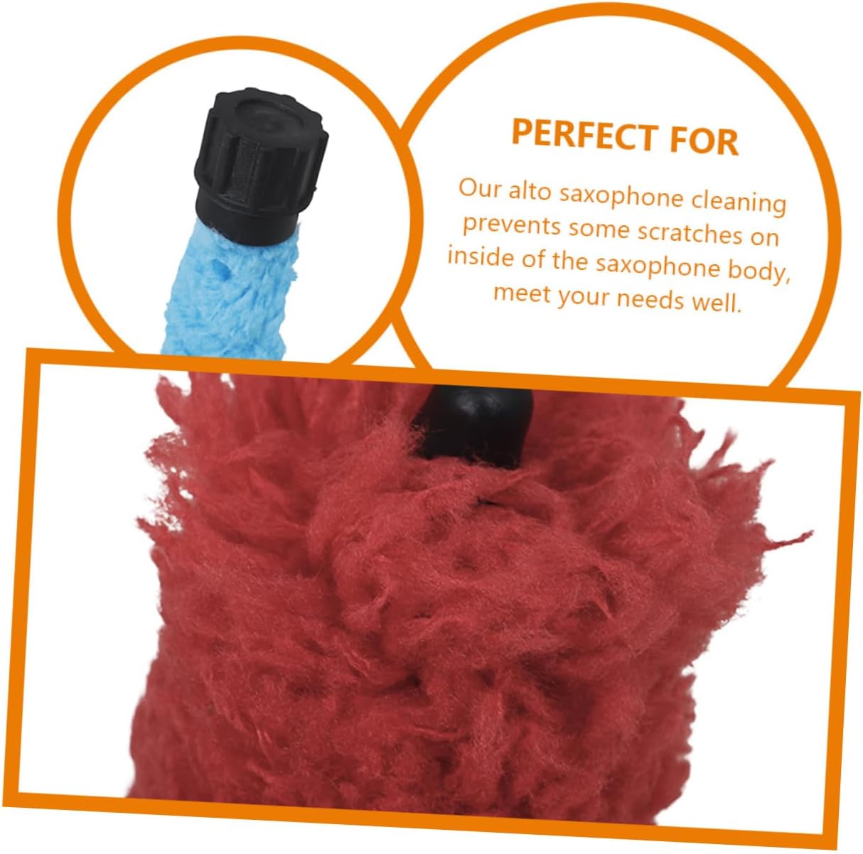 FUNOMOCYA paño de limpieza cepillo de baba para saxofón alto kit de limpieza de saxofón cepillo de limpieza de saxofón kit de limpieza de saxofón