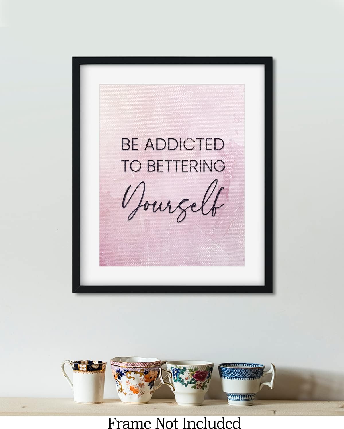 Govivo Regalos inspiradores para mujeres  Arte de pared motivacional  Sé adicto a mejorarte a ti mismo  Decoración de dormitorio edificante