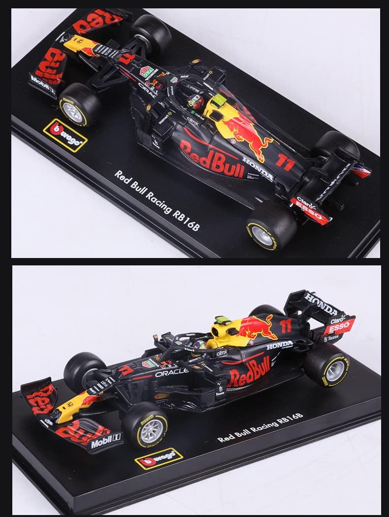 143 F1 RB16B Red Bull Racing Car 2021 NO.33 y 11 Aleación Vehículo de lujo fundido a presión Coches Modelo Colección de juguetes por Bburago 38056