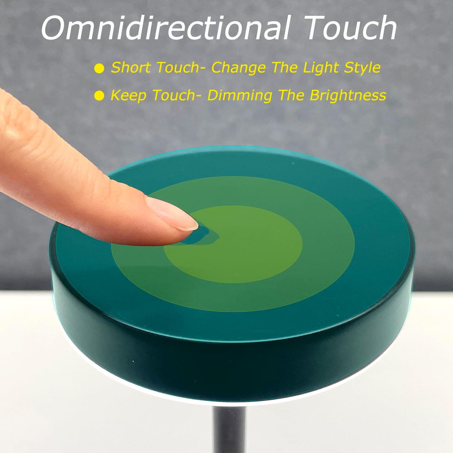 Lámpara de mesa inalámbrica para oficina en casa, lámpara de escritorio LED táctil, funciona con pilas, lámparas de noche recargables regulables