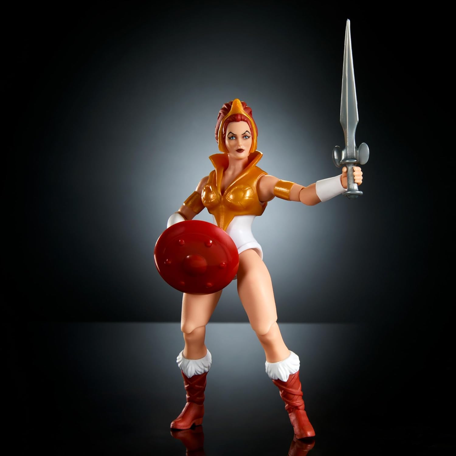 Masters of the Universe Origins Toy, figura de acción de la colección de dibujos animados de Teela, heroína MOTU de 5.5 pulgadas, accesorios y