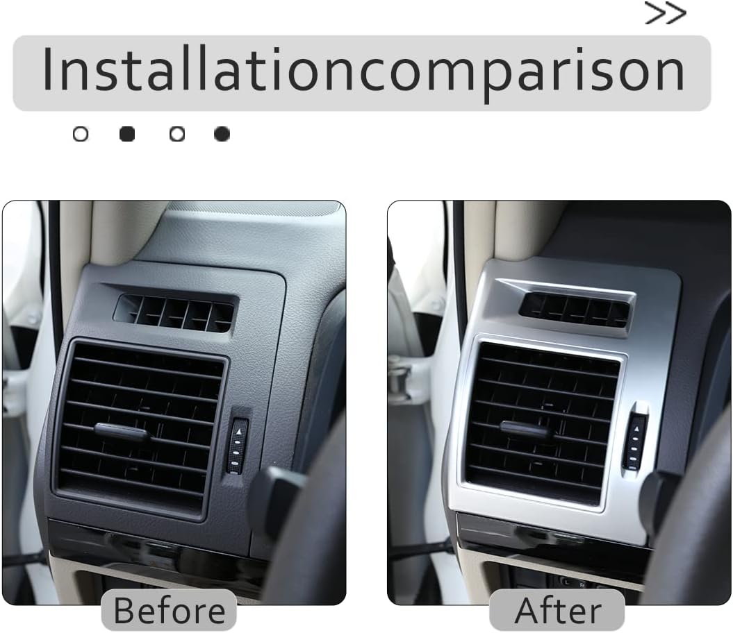Compatible con ToyotLand Cruiser Prado FJ150 150 2010 2011 2012 2013 2014 2015 2016 2017 2018 2019 ABS consola lateral de aire acondicionado