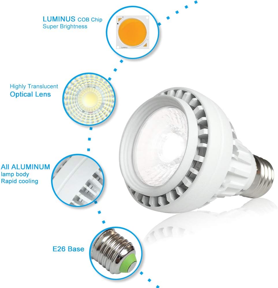 Allisable Bombilla LED de spa de 15 W, 1500 lúmenes, 120 V, 6000 K, luz diurna blanca LED para piscina, reemplaza hasta 100-300 W bombilla