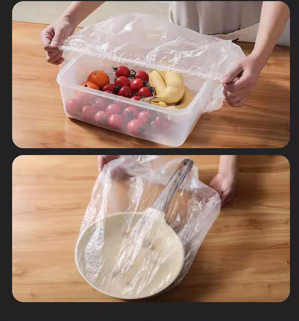 Cubierta elástica grande para tazón de cocina, 100 unidades, para comedor, cubierta de ensalada, cubierta de alimentos para mezclar cuencos,