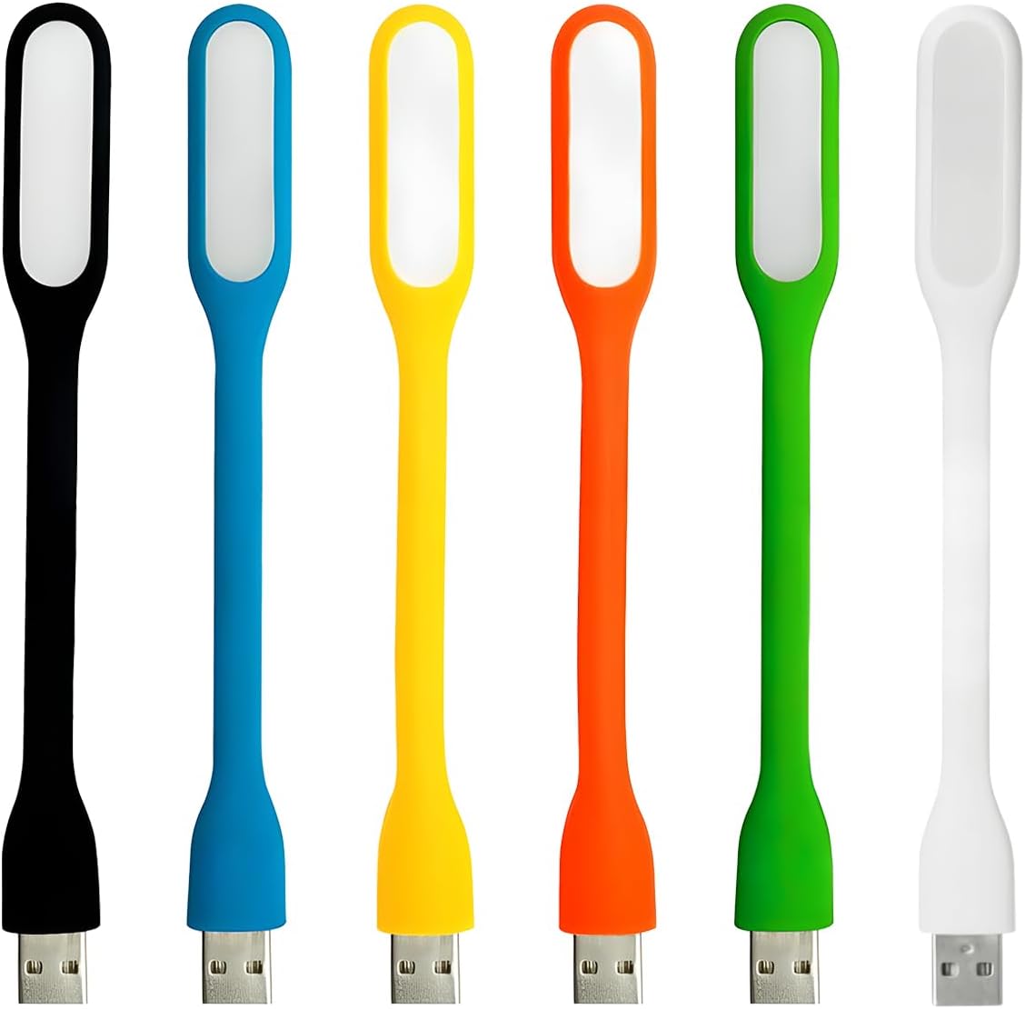 Lámpara de luz LED USB para banco de energía, mini luz nocturna portátil para el cuidado de los ojos con brazo flexible, lámparas de lectura USB de