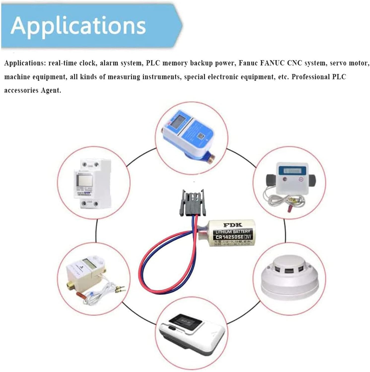 WELLVEUS – Batería de litio CR14250SE de 3 V para batería Sanyo CR14250SE para batería de litio FDK CR14250SE, batería 1747-ba, 1000mAh