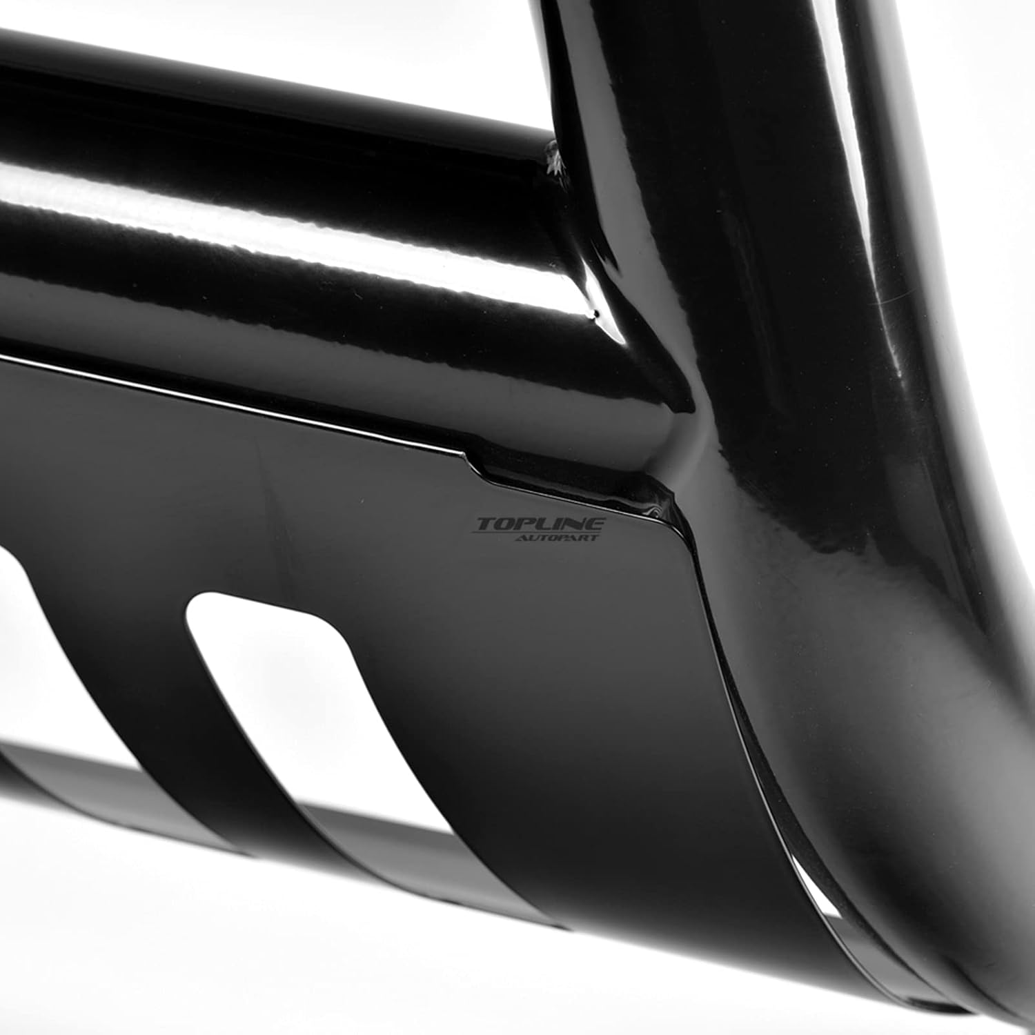 Cepillo de barra de parachoques delantero negro con placa deslizante compatible con 05-21 Frontier  05-07 Pathfinder  05-15 Xterra