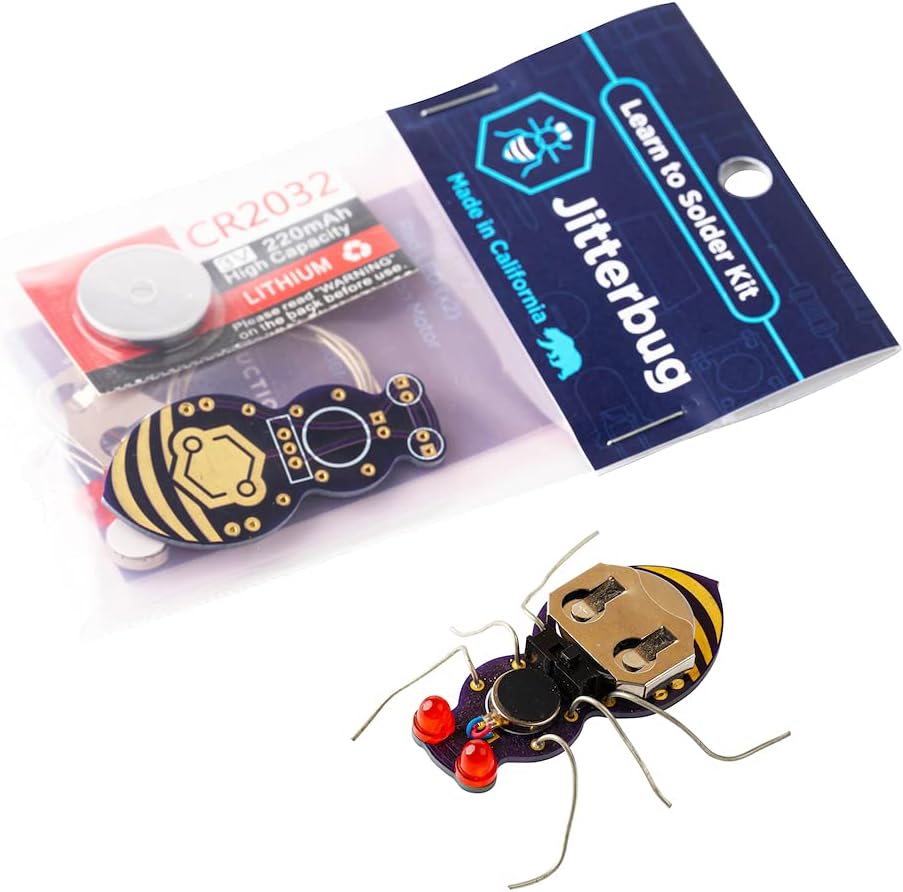 Jitterbug Kit de soldadura  Proyectos electrónicos de bricolaje para principiantes  Proyecto de ciencia de práctica STEM  Placas de circuito de