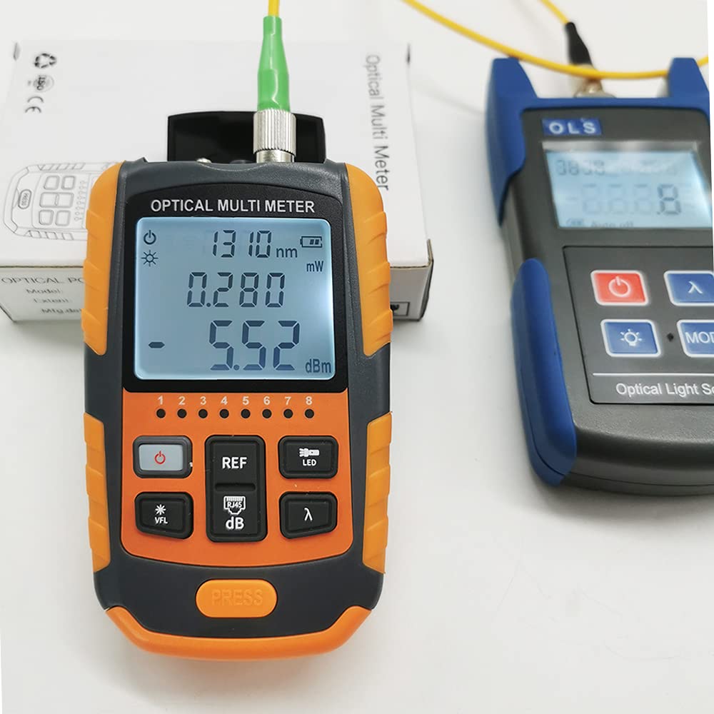 YICIZOL – Localizador visual de fallas de 18.6 mi, medidor de potencia de fibra óptica con FC, conector SC, cuchilla de fibra óptica y adaptador