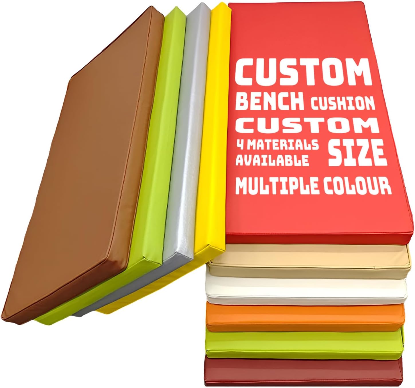 Cojines de banco personalizados para exteriores, cojines y almohadas de muebles de patio de tamaño personalizado, cojín de asiento suave y grueso,