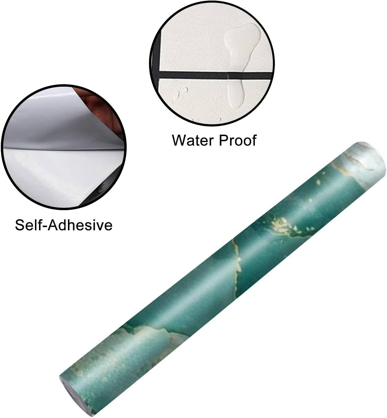 Juego de envoltorios de vinilo autoadhesivos para refrigerador, tiras de hielo de malaquita, agua, alcohol, tinta, mural de puerta, adhesivo