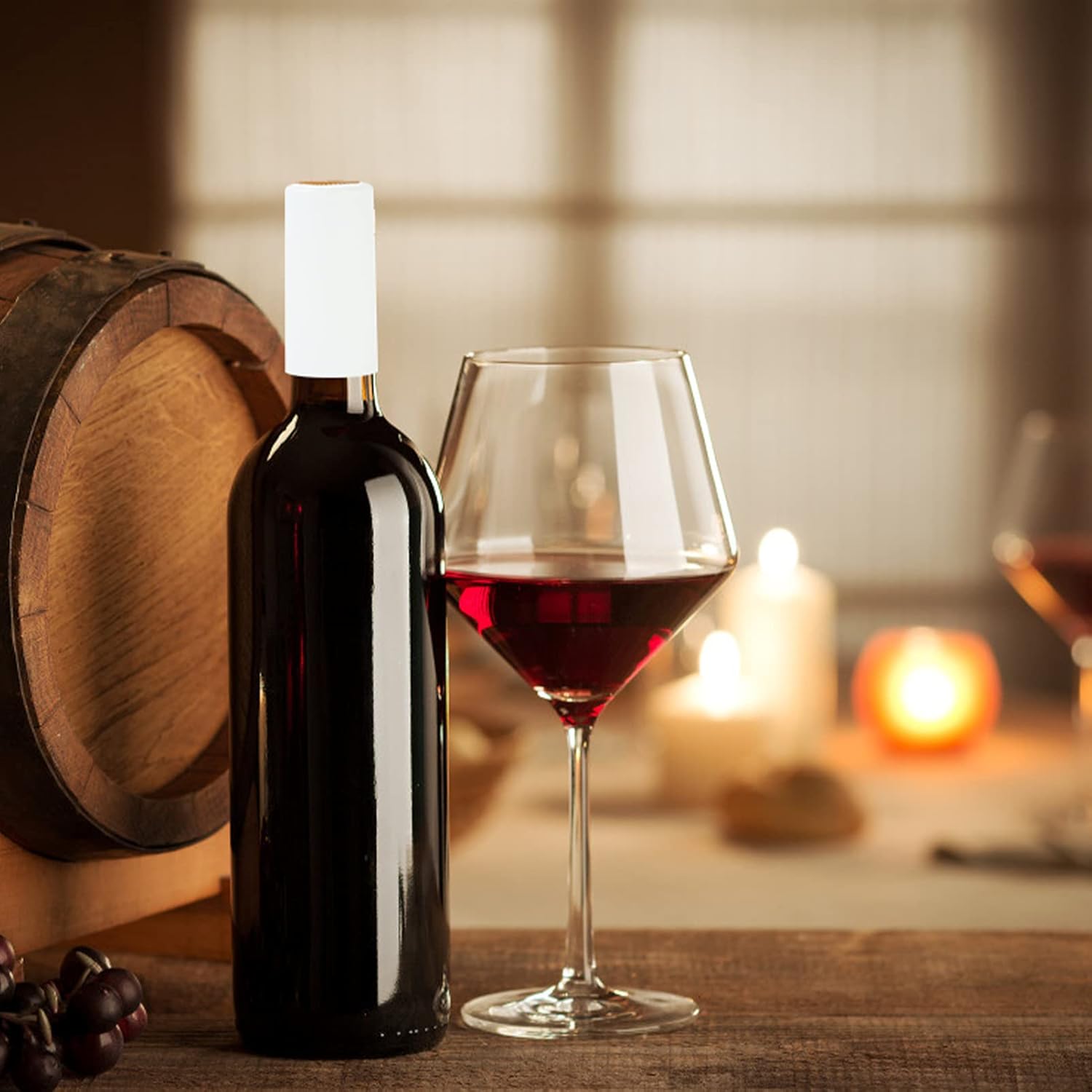 Hemoton 100 cápsulas termorretráctiles para botellas de vino, cápsulas retráctiles para bodegas, uso doméstico, 1.181in