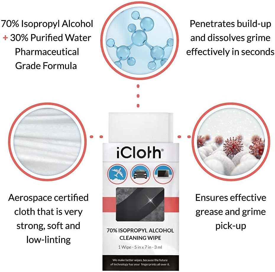 Toallitas con alcohol envueltas individualmente toallitas con alcohol isopropílico al 70%, absorbentes, no tejidas, prehumedecidas, sin rayas,