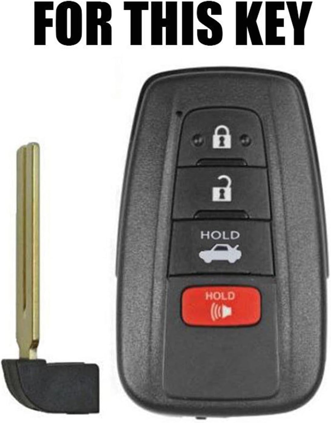 2 piezas de silicona 4 botones remoto clave caso llavero cubierta para Toyota Camry Hybrid Prius RAV4 Highlander Avalon C-HR Corolla reemplazo de