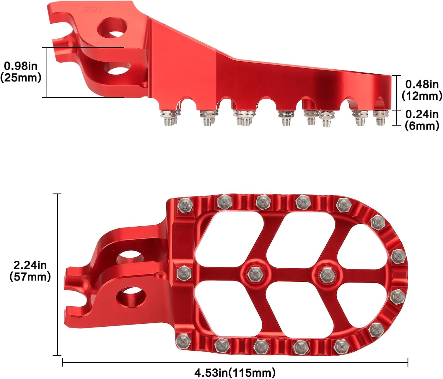 LKV Estriberas de motocicleta para motocross compatibles con Honda CR125 CR250 CRF150R CRF250R CRF250RALLY CRF250X CRF250RX CRF450R CRF450RX CRF450X