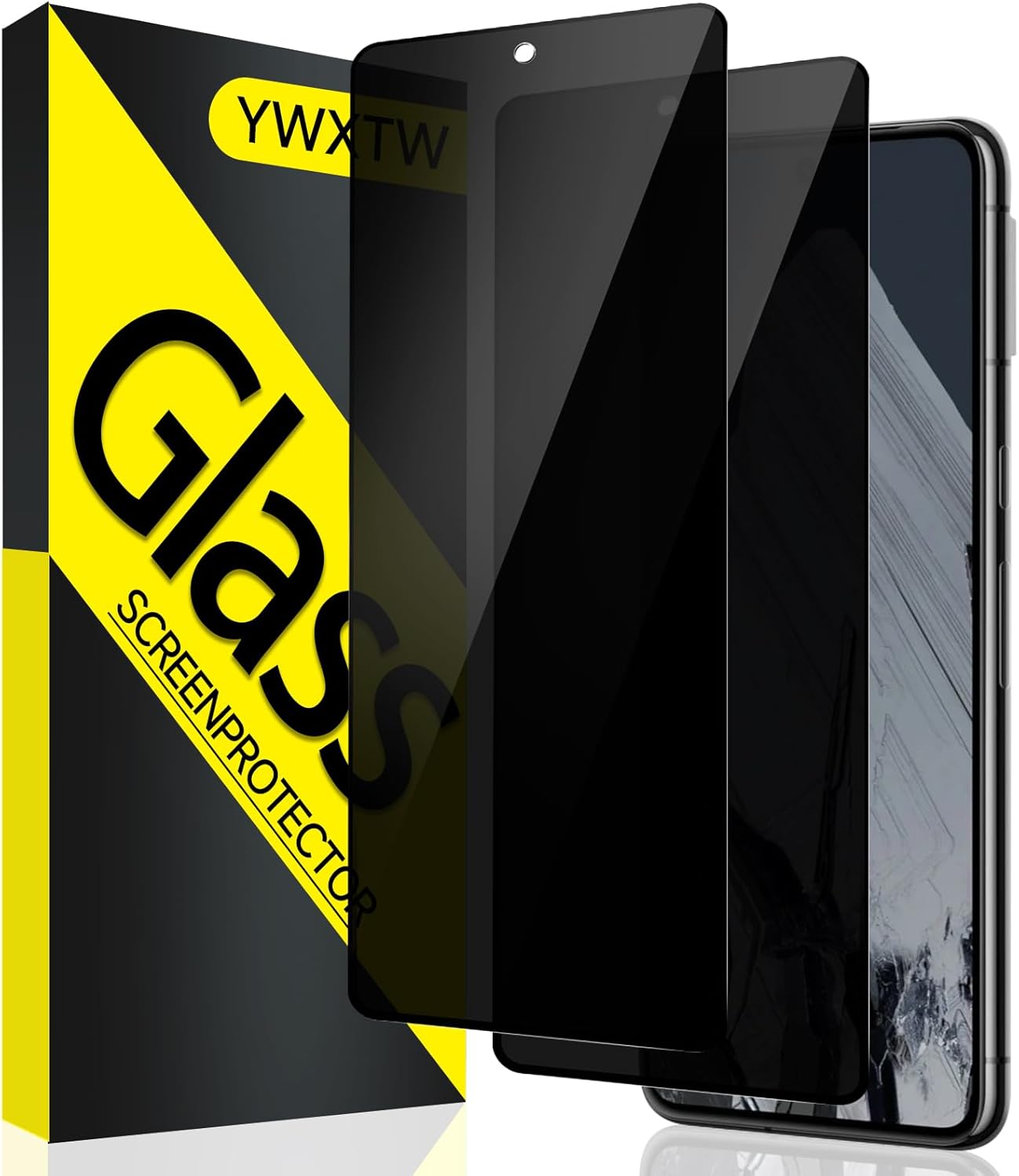 YWXTW – Protector de pantalla de privacidad para Google Pixel 8Pro, protector de pantalla de vidrio templado inastillable para Google Pixel 8Pro,