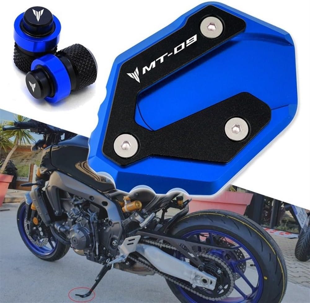 Almohadilla de soporte lateral de motocicleta para Y&AMAHA Mt 09 MT-09 MT09 SP 2021 2022 2023 Accesorios Soporte lateral de motocicleta Extensión