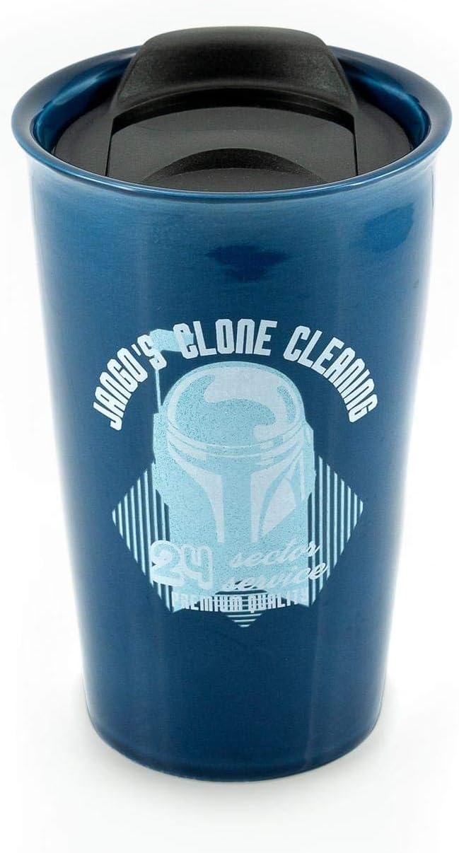 Se7en20 Star Wars Jango Fett Taza de café  Taza coleccionable de Star Wars de estilo retro  Taza de cerámica con capacidad para 12 onzas