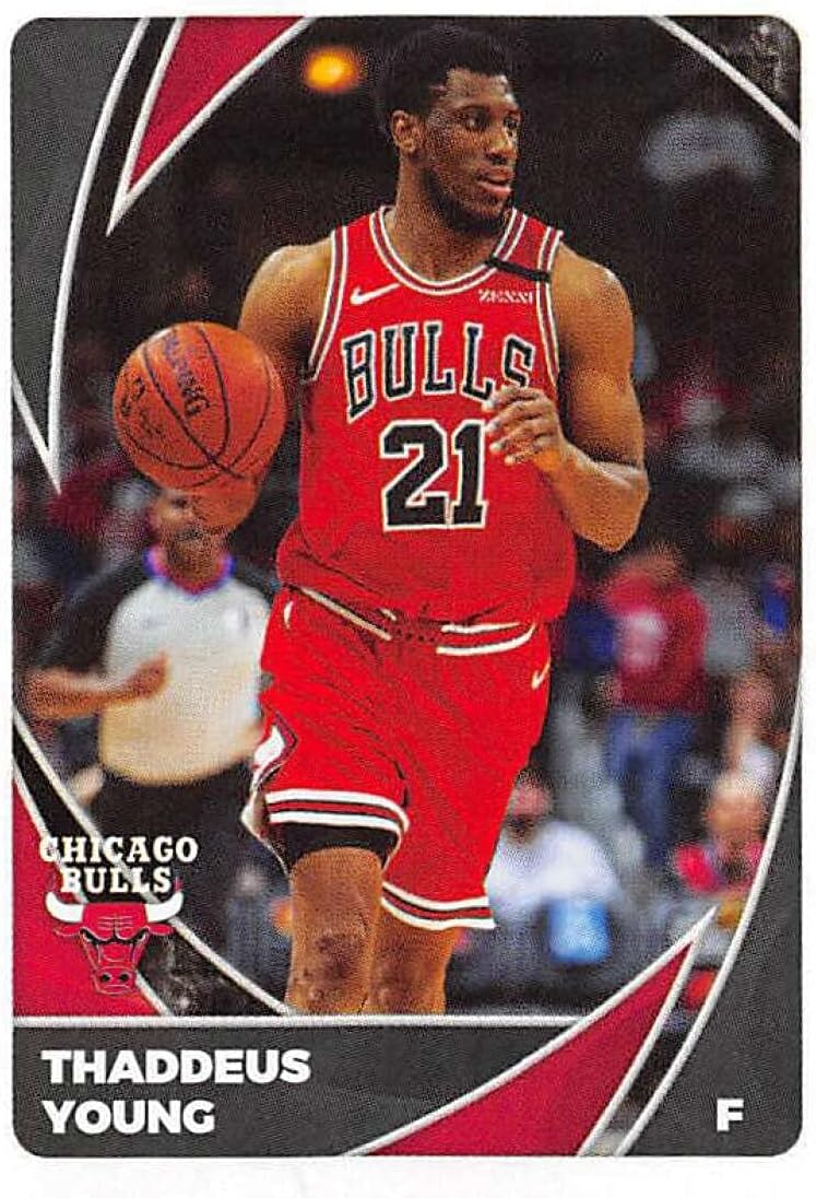 2020-21 Panini Stickers #168 Thaddeus Young Official NBA Basketball Album Sticker Measuring 2.75 inch tall X 2 inches wide in Raw (NM or Better