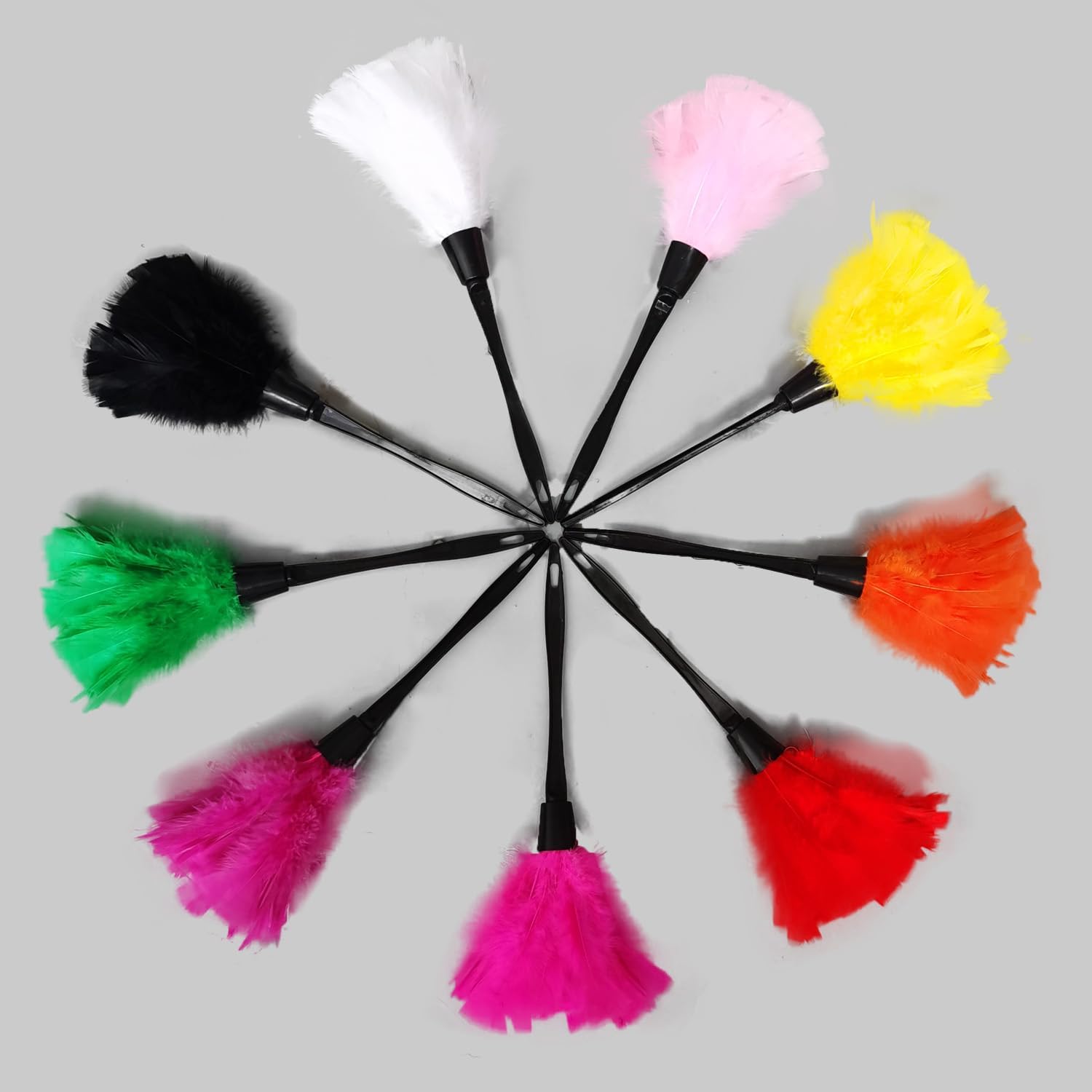Plumeros de plumas de pavo para limpiar el hogar, persianas, cocina, coche, oficina, ecológicos y reutilizables (2 unidades, rojo)