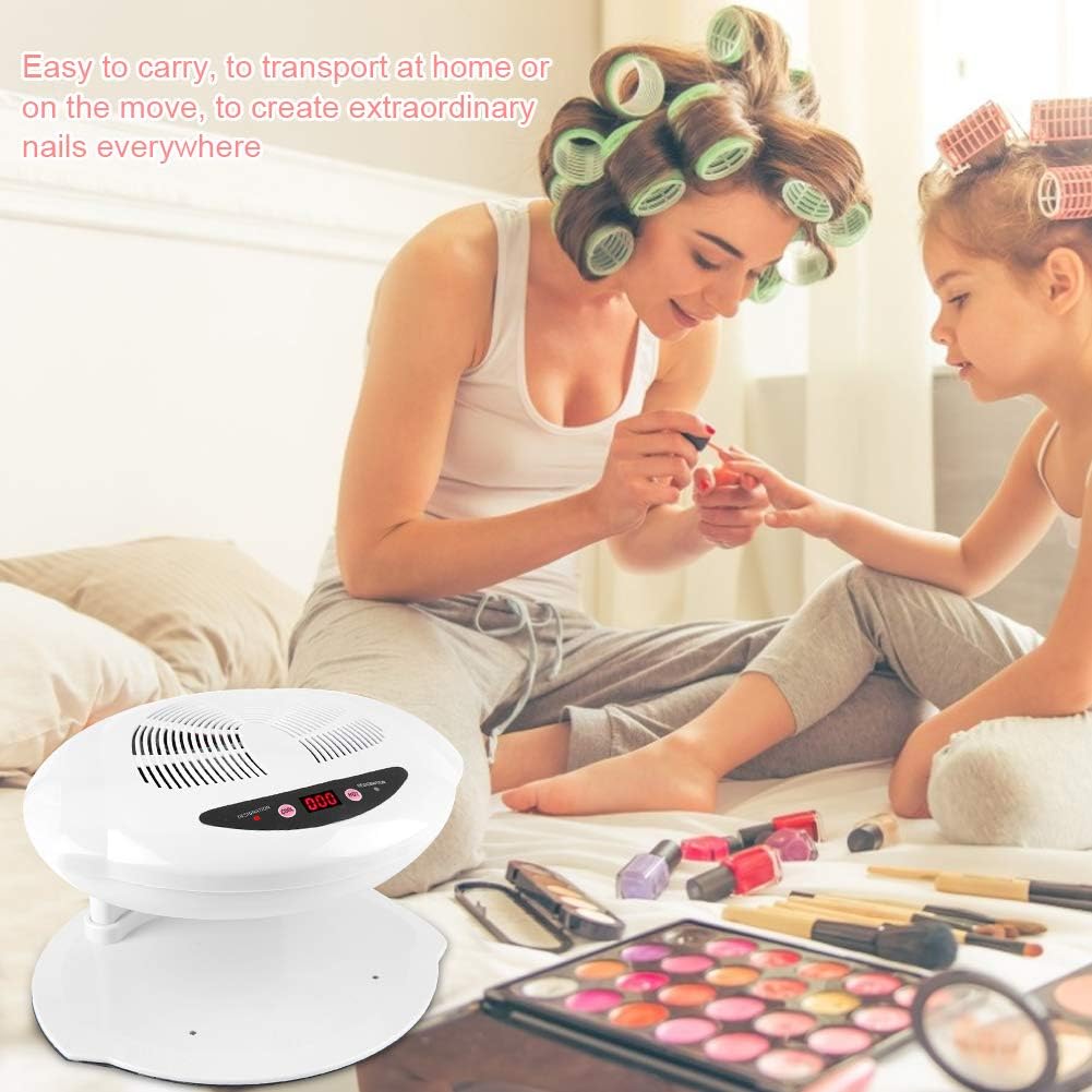 Sonew Secador de uñas de aire caliente y frío Herramienta de manicura para salón y hogar (blanco)
