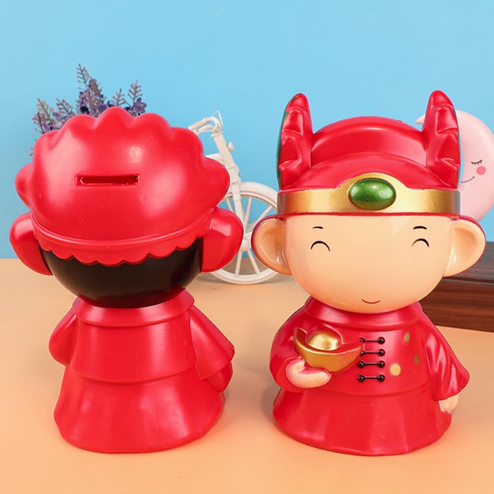 OSALADI 1 Pair Toys for Boys Wedding Decoration Boys Piggy Bank Boy Toy Tabletop Decor Red Home Decor Girl Toys Kid Toys Kids Toys Kids Piggy Bank