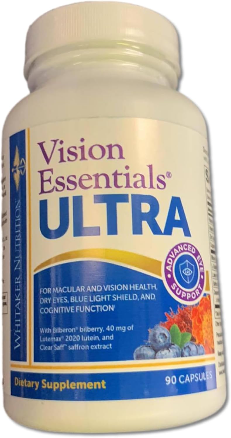 Dr. Whitaker’s Vision Essentials Ultra  Apoyo integral con una sola píldora diaria para la salud de la mácula y la retina, fatiga ocular, presión