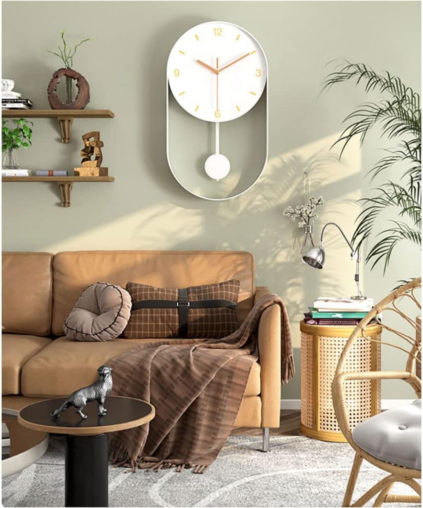 Reloj de pared Reloj de pared moderno con cara de 10 pulgadas, marco de metal decorativo y único, reloj de pared de diseño contemporáneo para sala