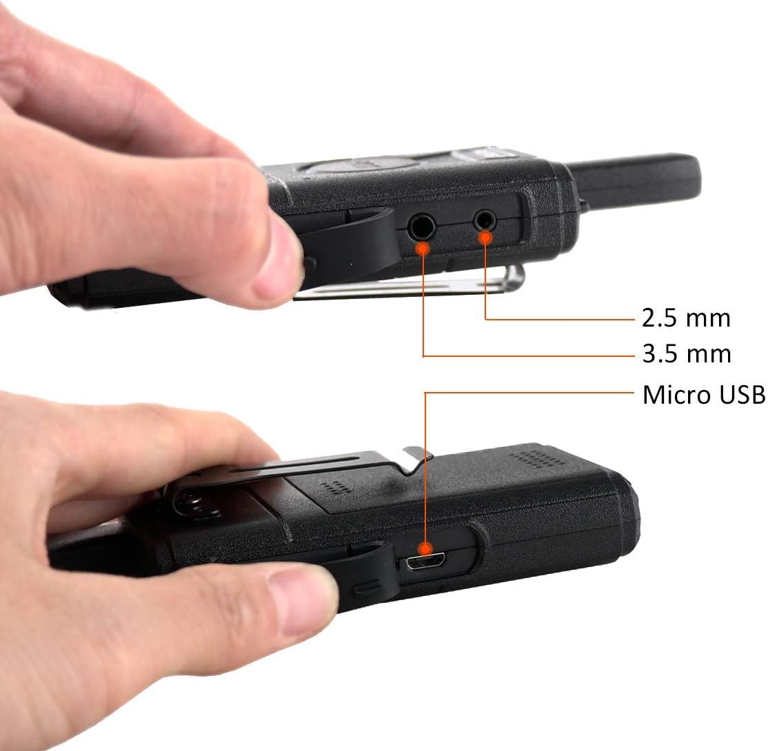 Retevis Walkie talkies RT18 – Paquete de 20 radios de 2 vías, Walkie Talkies de largo alcance, PTT dual, cable de carga USB 2 en 1, VOX, clip de