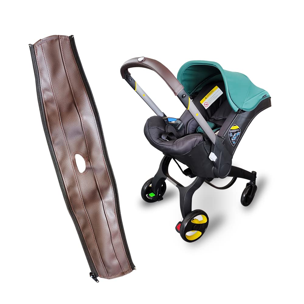 Funda para manija de cochecito de piel sintética para reposabrazos de cochecito DoonaFoofoo accesorios (Browm)