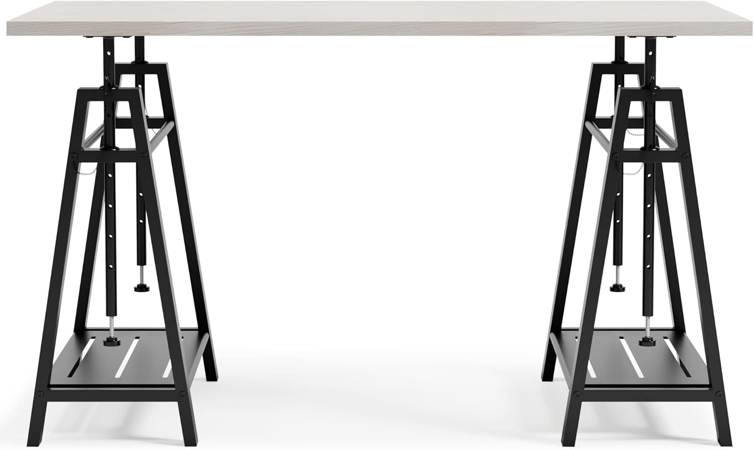 Signature Design by Ashley Bayflynn – Escritorio de altura ajustable, color blanco y negro