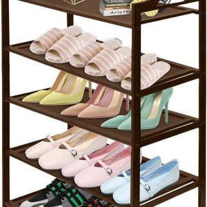 Organizador de zapatos de 5 niveles, 15 pares de zapateros, estante de almacenamiento de zapatos, estante moderno para zapatos, estante de zapatos Organizador de zapatos de 5 niveles, 15 pares de zapateros, estante de almacenamiento de zapatos, estante moderno para zapatos, estante de zapatos