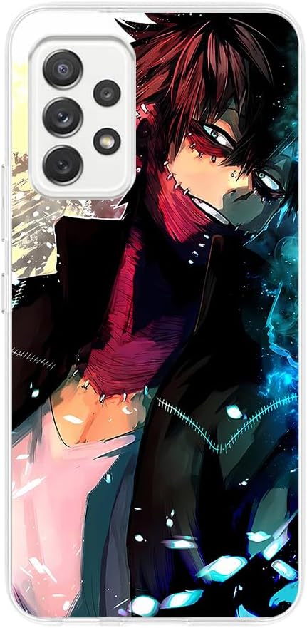 PONNYC Clear Slim Soft Transparent Durable Rubber Silicone TPU Fundas Fit Cover Case for Samsung Galaxy A52 5G dabi Anime Japan 09