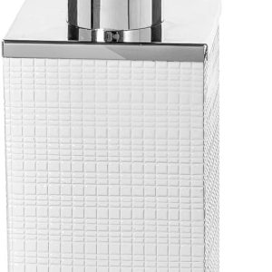 Creative Scents Dispensador de jabón líquido blanco para baño, dispensador decorativo de loción de manos con bomba fuerte para encimera de tocador, Creative Scents Dispensador de jabón líquido blanco para baño, dispensador decorativo de loción de manos con bomba fuerte para encimera de tocador,