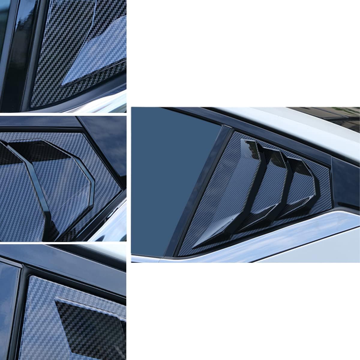 Persianas triangulares de vidrio para ventana lateral trasera, estilo carreras, para Nissan Altima 2019, 2020, 2021, 2022, fibra de carbono ABS, 2