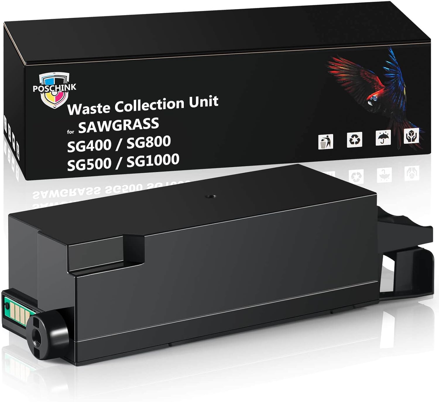 Poschink Waste Ink Collection Unit Tank Replacement for SAWGRASS SG500 SG1000 SG400 SG800 Printers