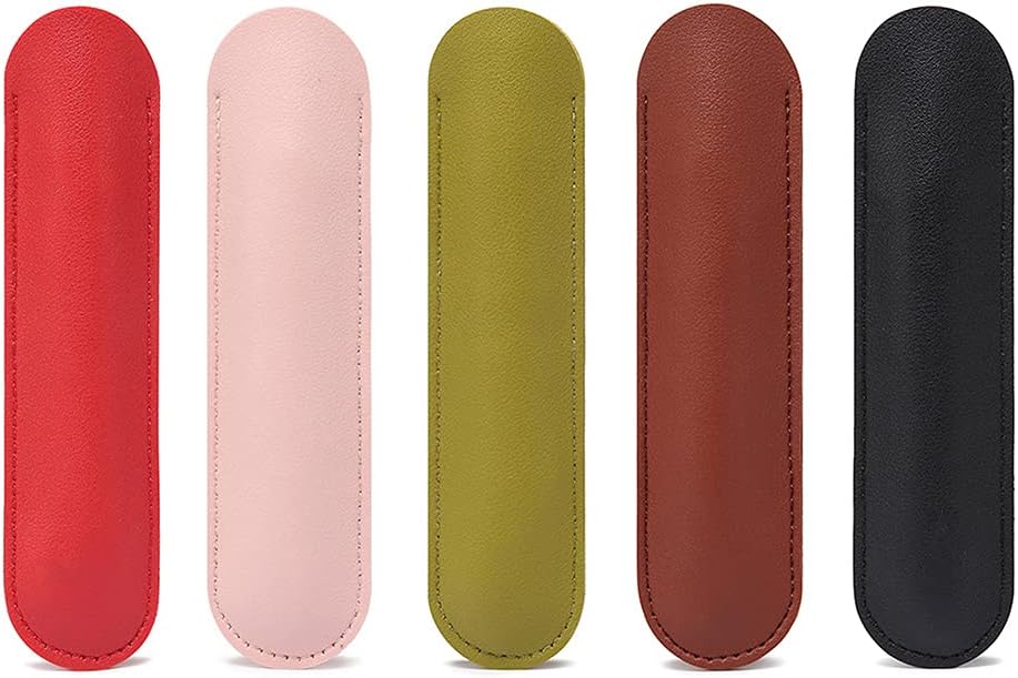 Bolsillo de cuero retro para bolígrafo, portátil, retro, gran regalo para artistas, diseñadores, profesores, regalos de negocios, soporte para pluma
