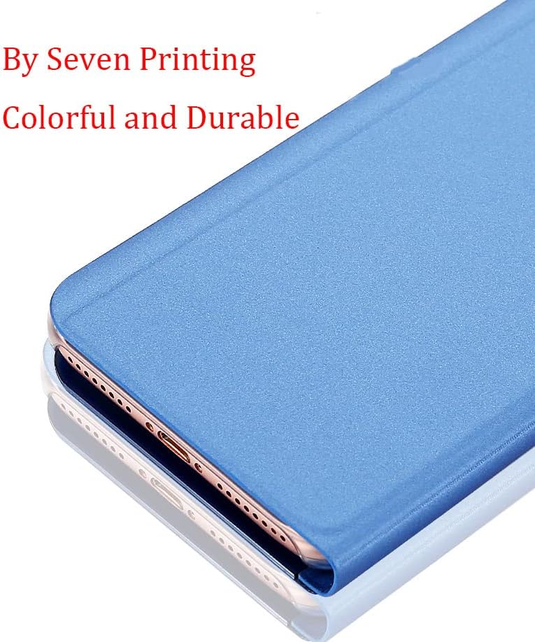 Ysnzaq Funda de maquillaje de lujo con pantalla de ventana inteligente con función atril a prueba de golpes, para Apple iPhone SE 2022iPhone SE