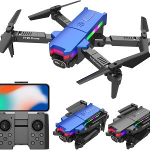 F190 Daul 4K HD FPV Dron, dron de bolsillo plegable, 2.4G WiFi FPV Live Video Hold Modo sin cabeza, regalos para niños y niñas, juguetes de control F190 Daul 4K HD FPV Dron, dron de bolsillo plegable, 2.4G WiFi FPV Live Video Hold Modo sin cabeza, regalos para niños y niñas, juguetes de control