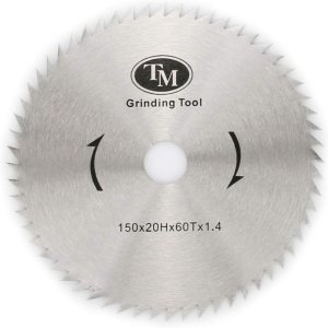 Disco de hoja de sierra de 60 dientes para amoladora de mesa, discos de corte de madera TCT de 5.906 in, hoja circular para eje de 0.787 in, 2 Disco de hoja de sierra de 60 dientes para amoladora de mesa, discos de corte de madera TCT de 5.906 in, hoja circular para eje de 0.787 in, 2