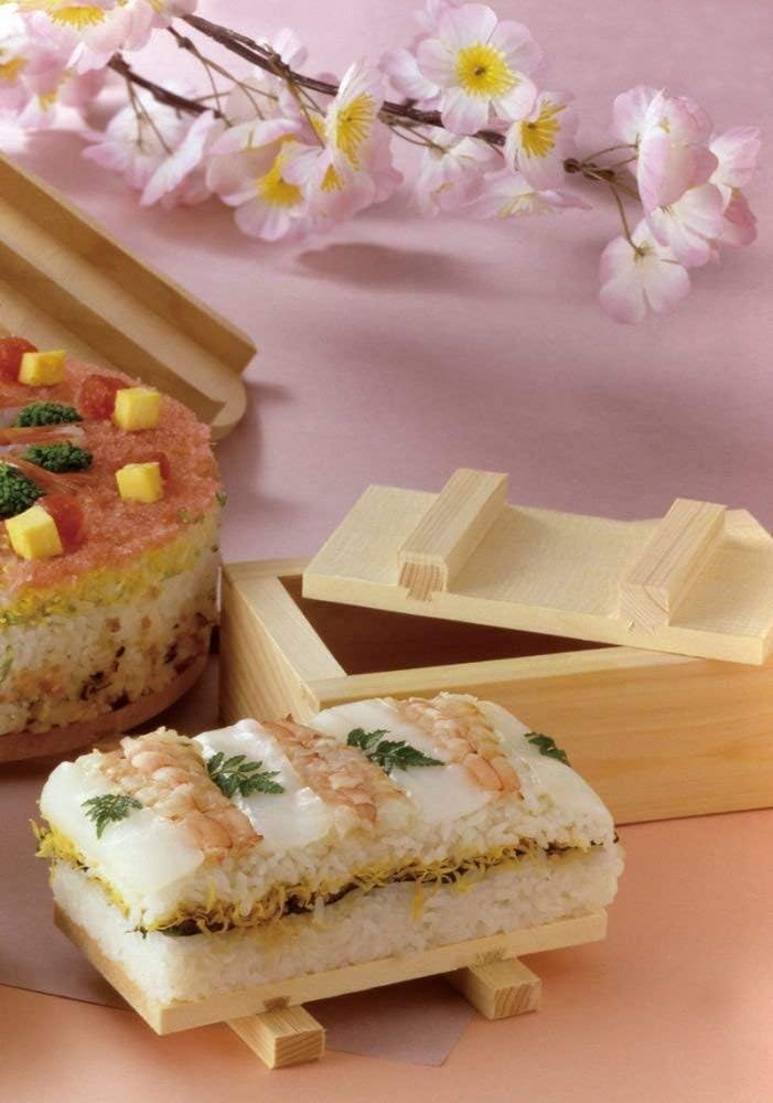 JapanBargain 3131 Molde rectangular de madera Oshizushi Press Molde para Sushi Molde de Arroz, 7 x 4 pulgadas, 1 paquete