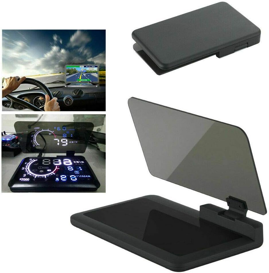 MACHSWON 6 “Pantalla Universal Coche HUD Head Up Display Proyector Teléfono Navegación GPS Titular