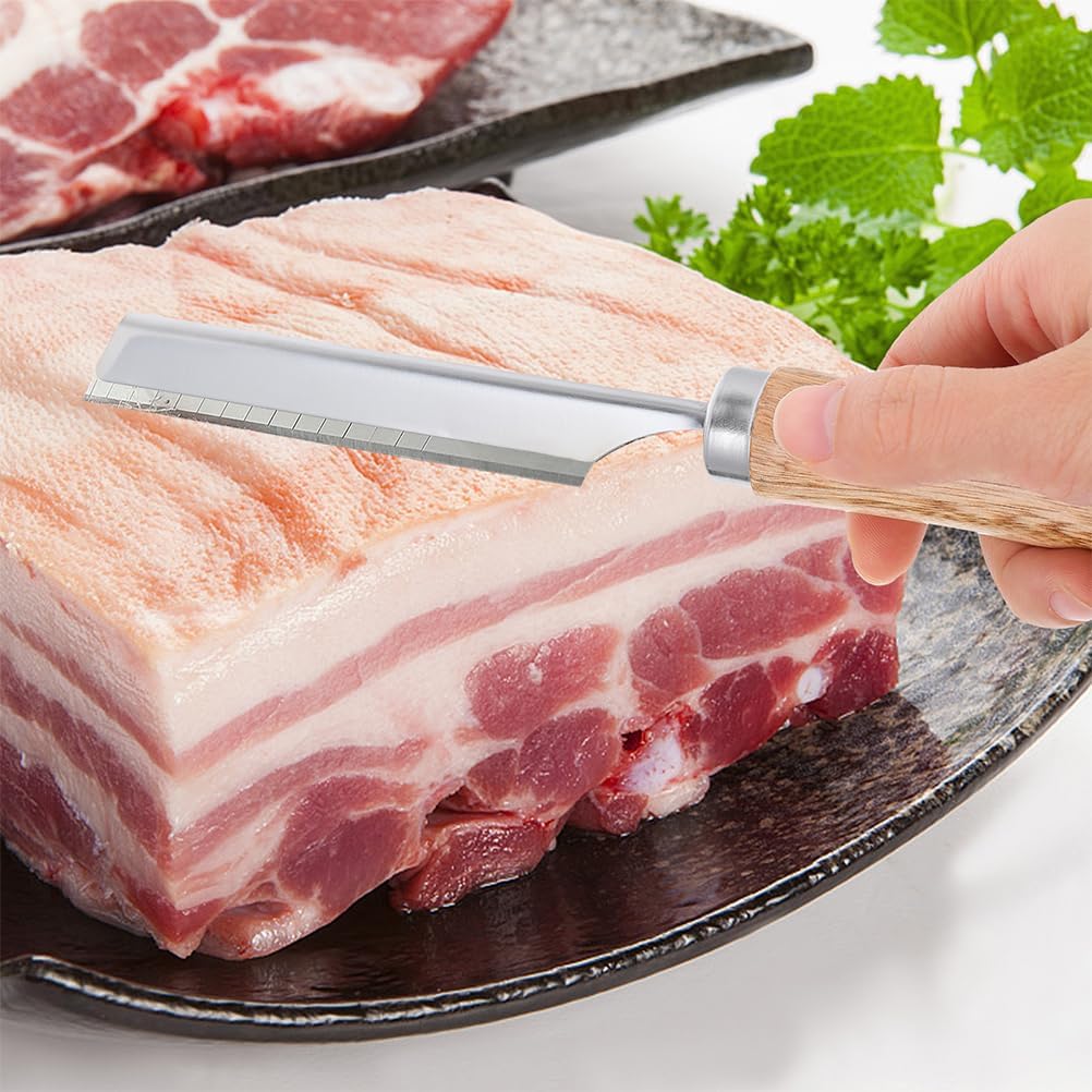 SHERCHPRY 3 unids raspador de pelo de cerdo cocina cerdo afeitadora de pelo de acero inoxidable soportes manual de pelo de cerdo maquinilla de