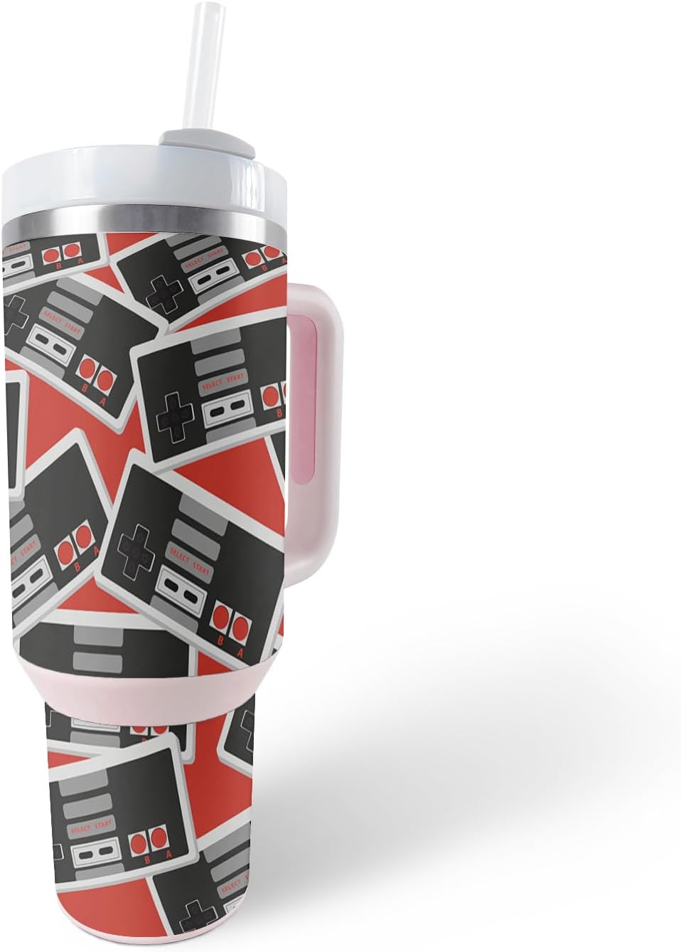 MightySkins Skin – Vaso de vinilo compatible con Stanley The Quencher H2.0 FlowState de 40 onzas, Retro Controllers 3, protectora, duradera y única,