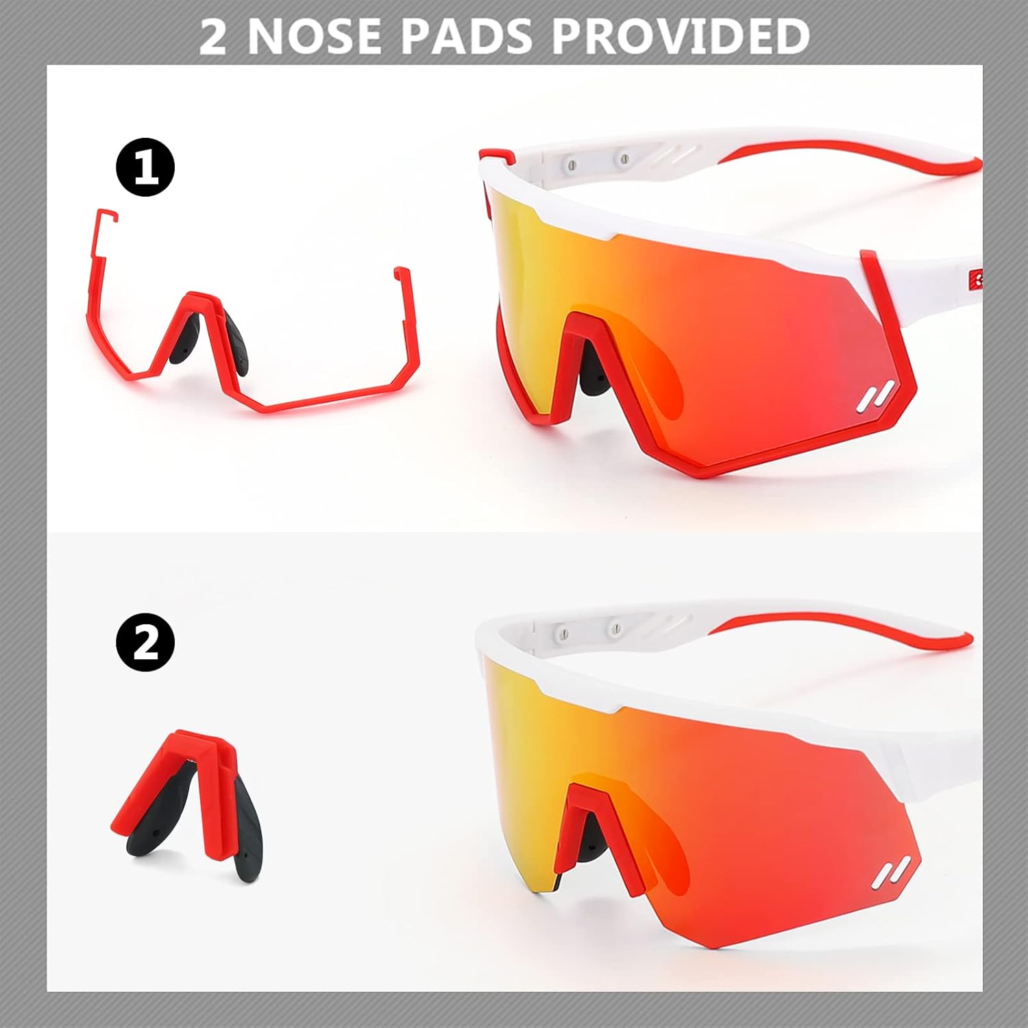 Gafas de sol polarizadas para ciclismo, deportes, 4 lentes, para correr, para béisbol, voleibol, béisbol, conducción, pesca