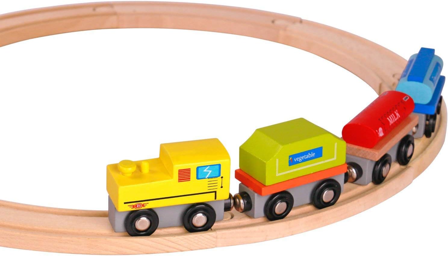 Pidoko Kids Juego de tren de madera  12 piezas de coches motores  Compatible con Thomas Train Set Tracks y las principales marcas  Juguete perfecto
